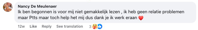 Reactie van een lezer op Facebook over Laat los wat je kapotmaakt