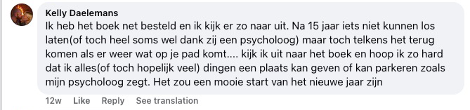 Reactie van een lezer op Facebook over Laat los wat je kapotmaakt