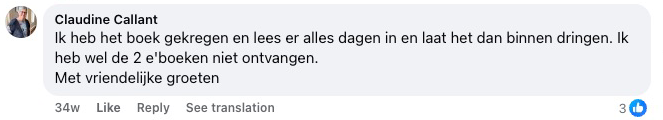 Reactie van een lezer op Facebook over Laat los wat je kapotmaakt