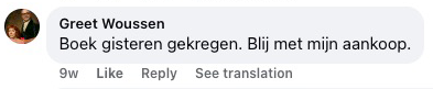 Reactie van een lezer op Facebook over Laat los wat je kapotmaakt