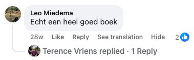 Reactie van een lezer op Facebook over Laat los wat je kapotmaakt