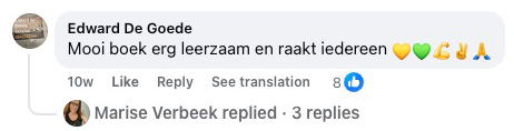 Reactie van een lezer op Facebook over Laat los wat je kapotmaakt