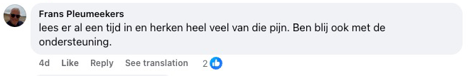 Reactie van een lezer op Facebook over Laat los wat je kapotmaakt